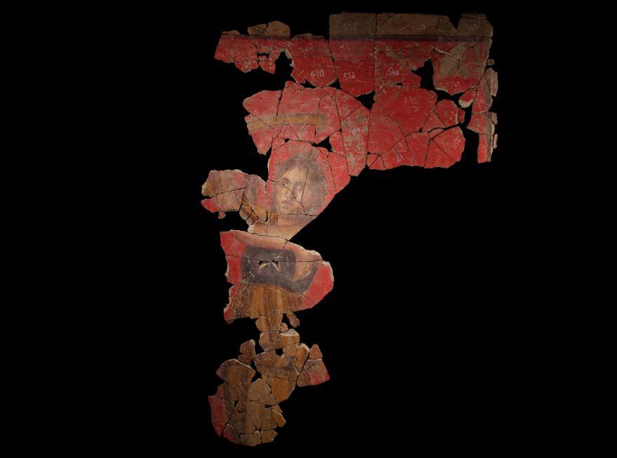 Décor mégalographique : représentation de la Harpiste