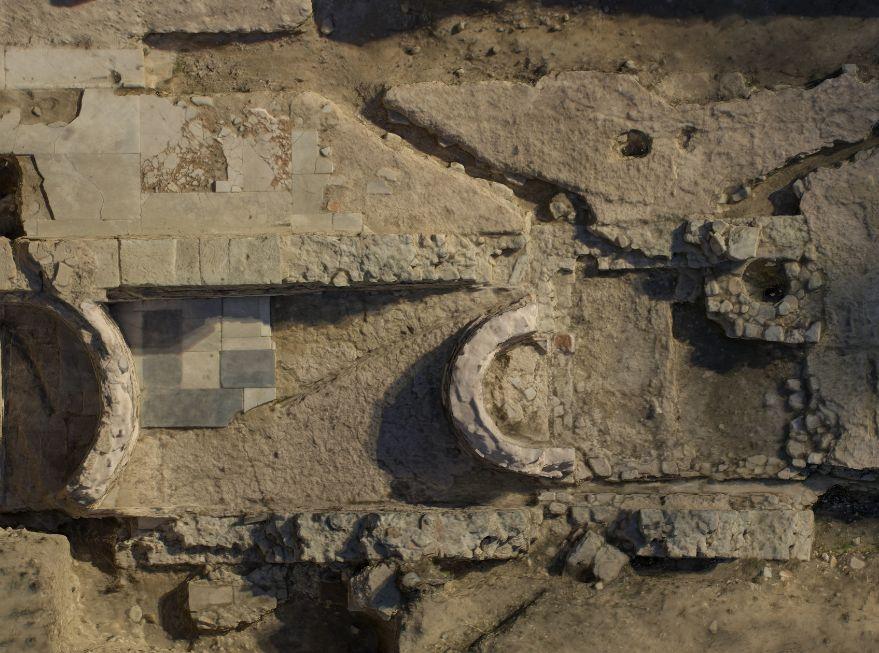 Domus au bassin tripartite (2013) : photogrammétrie du bassin dont les placages en marbre ont été en partie récupérés