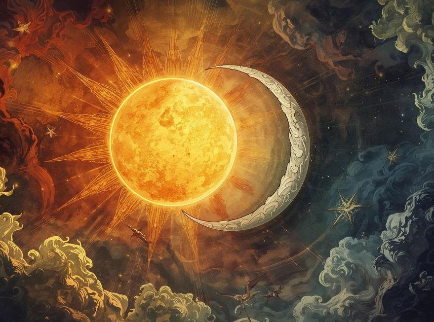 Le soleil a rendez-vous avec la Lune