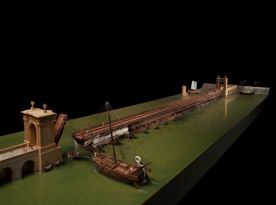 Maquette du pont de bateaux