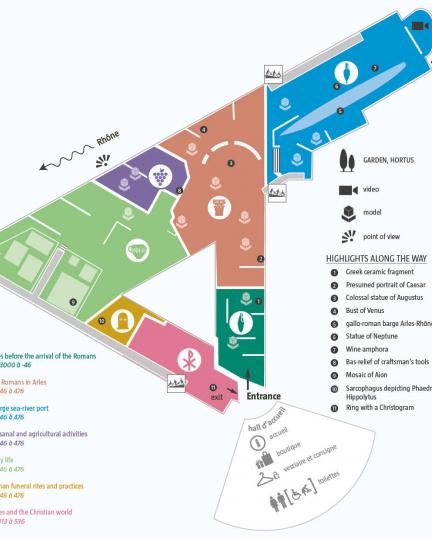 Plan du musée par zone